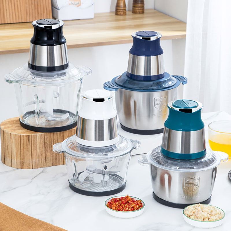 Multifunctional mini processor chopper fruit foor glass 2l and vegetable cup electric, meat grinder/