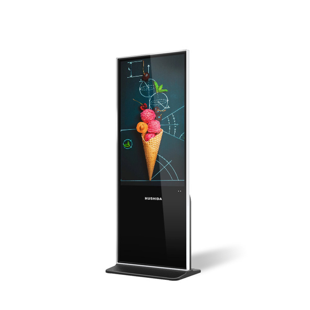 HUSHIDA Smart Kiosk Vertical LCD Advertising Display Interactive Panel Digital Signage Totem Touch Screen