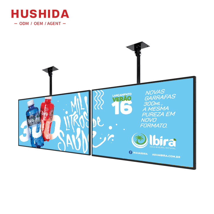 Hushida Indoor 32 43 50 55 inch Lcd Advertising Display Hd Screen Drive Tv Menu System Digital Menu Board For Restaurants