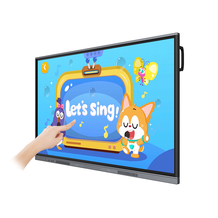 55 65 75 85 86 98 110 Inch Pen Finger Touch Interactive Flat Panel 4k Lcd Digital Interactive Smart Boards for Schools Teaching