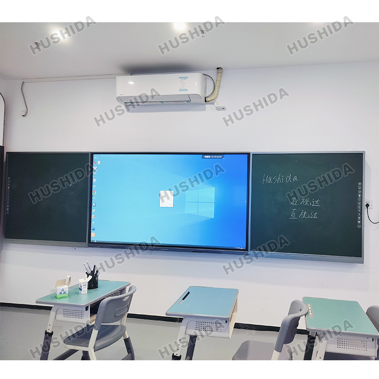 China No Projector 4K Ui Ultra Hd Led Backlit 65 75 86 100 Inch Interactive Touch Screen Whiteboard Smart TV