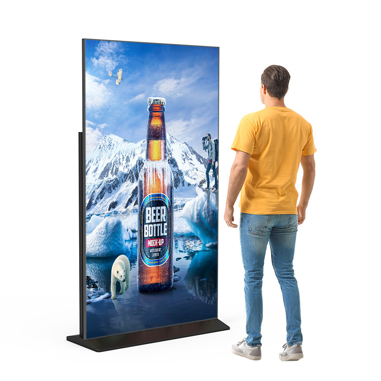 43 75 85 inch touch screen vertical lcd panel stand advertising display led advertising machine full hd big advertising screen