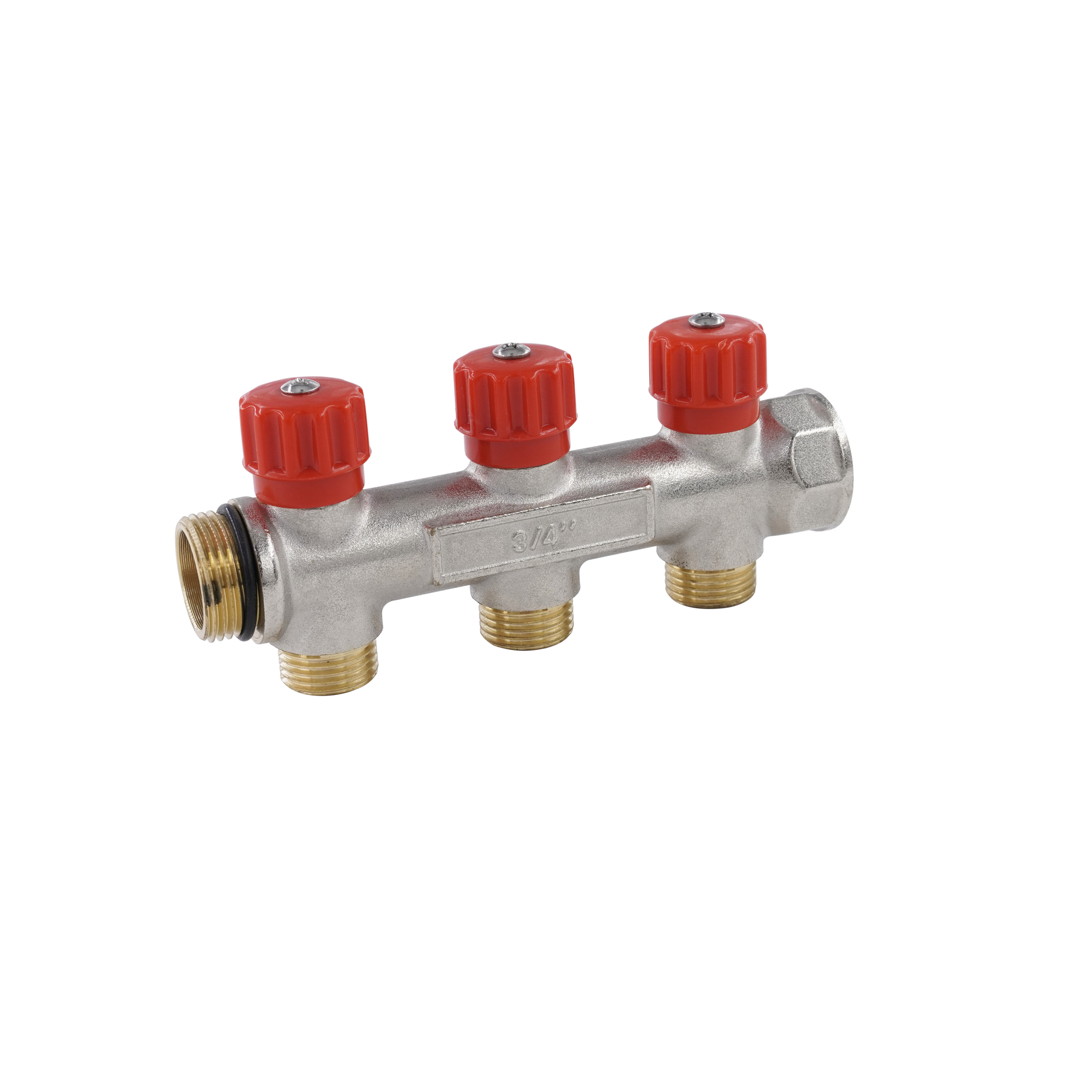 ZL-1134 Brass domestic water distribution hot cold potable  Modular manifold collector with shut off valve for plumbing system