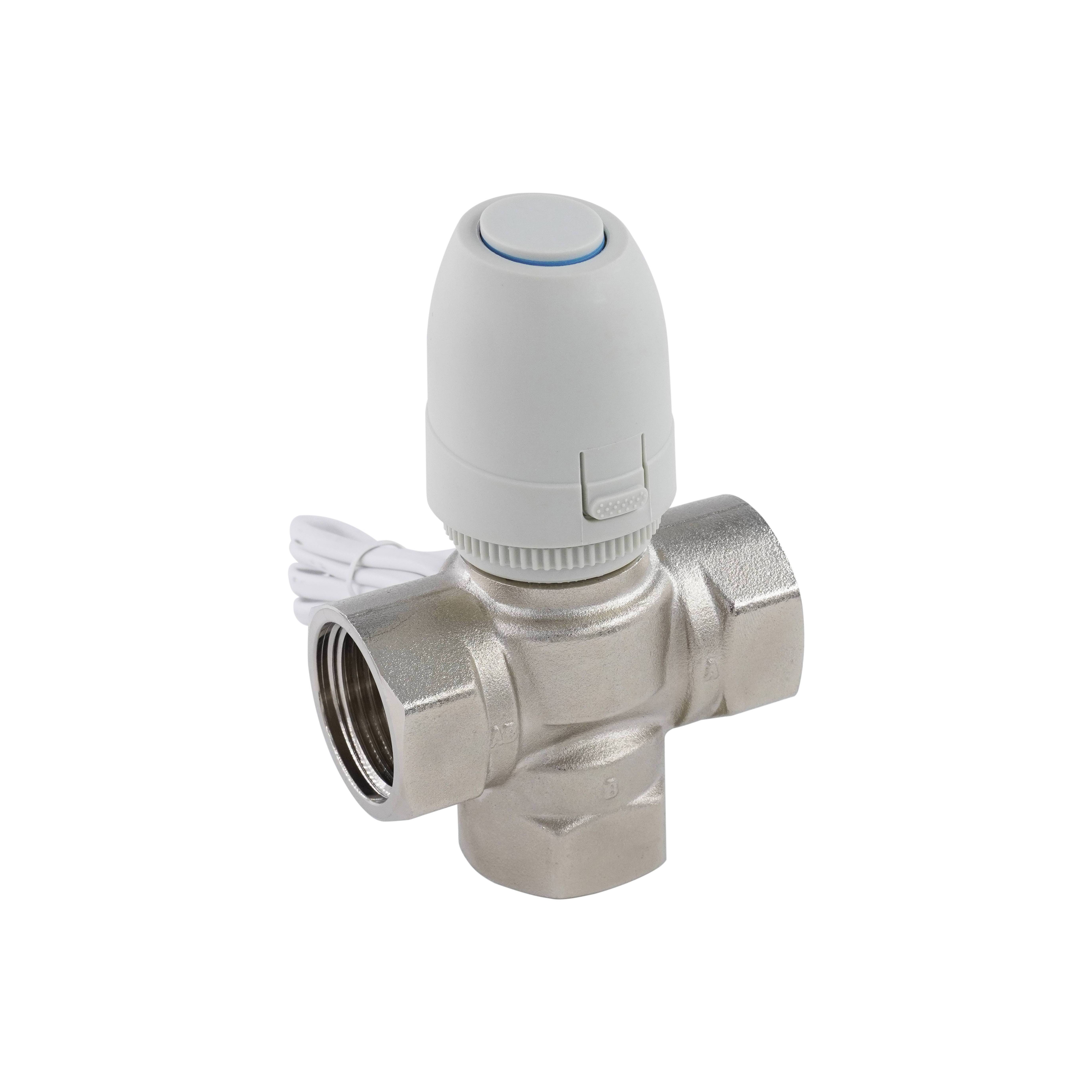 ZL-2231 3 way valve and electric thermal actuator thermostatic mixing floor heating valve copper