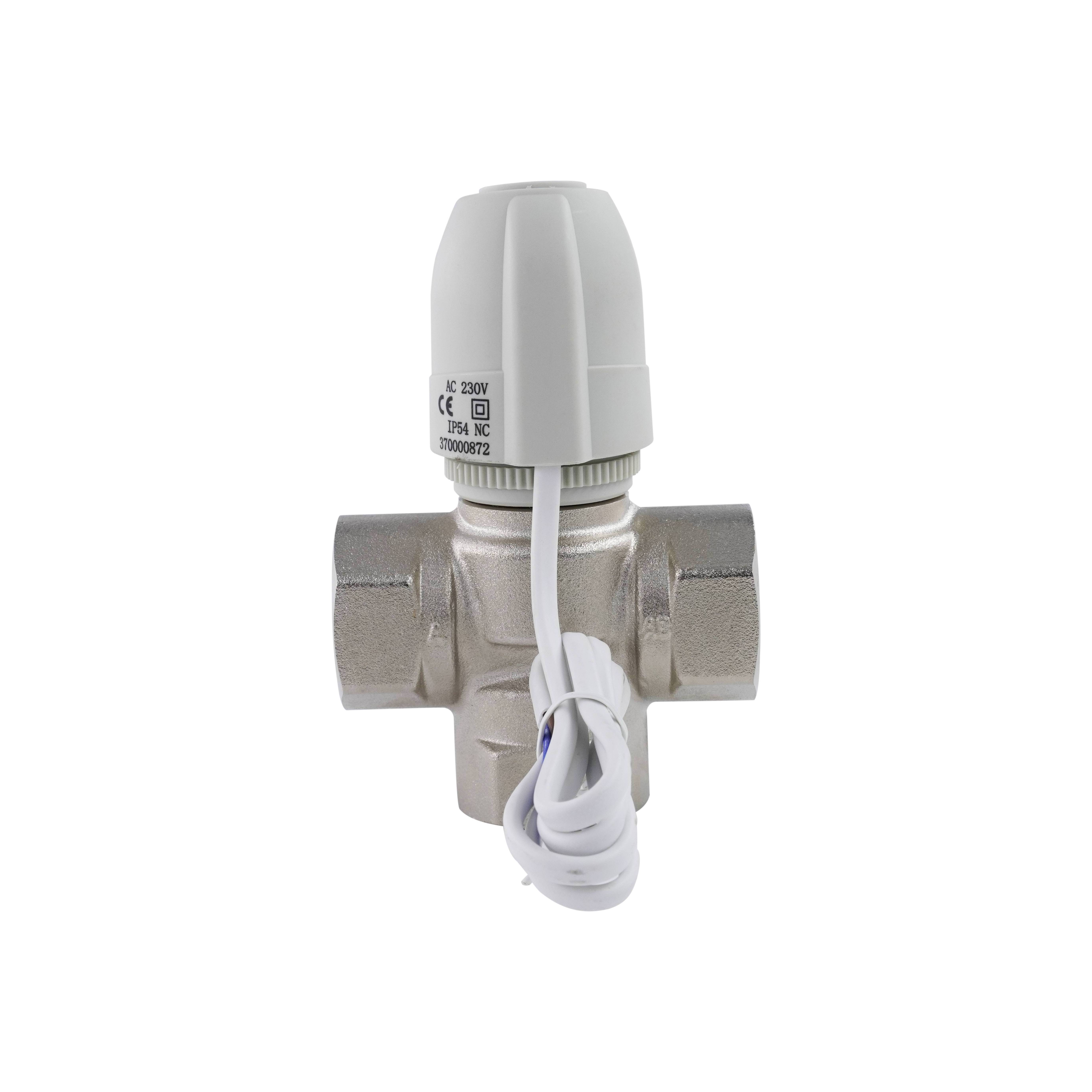 ZL-2231 3 way valve and electric thermal actuator thermostatic mixing floor heating valve copper