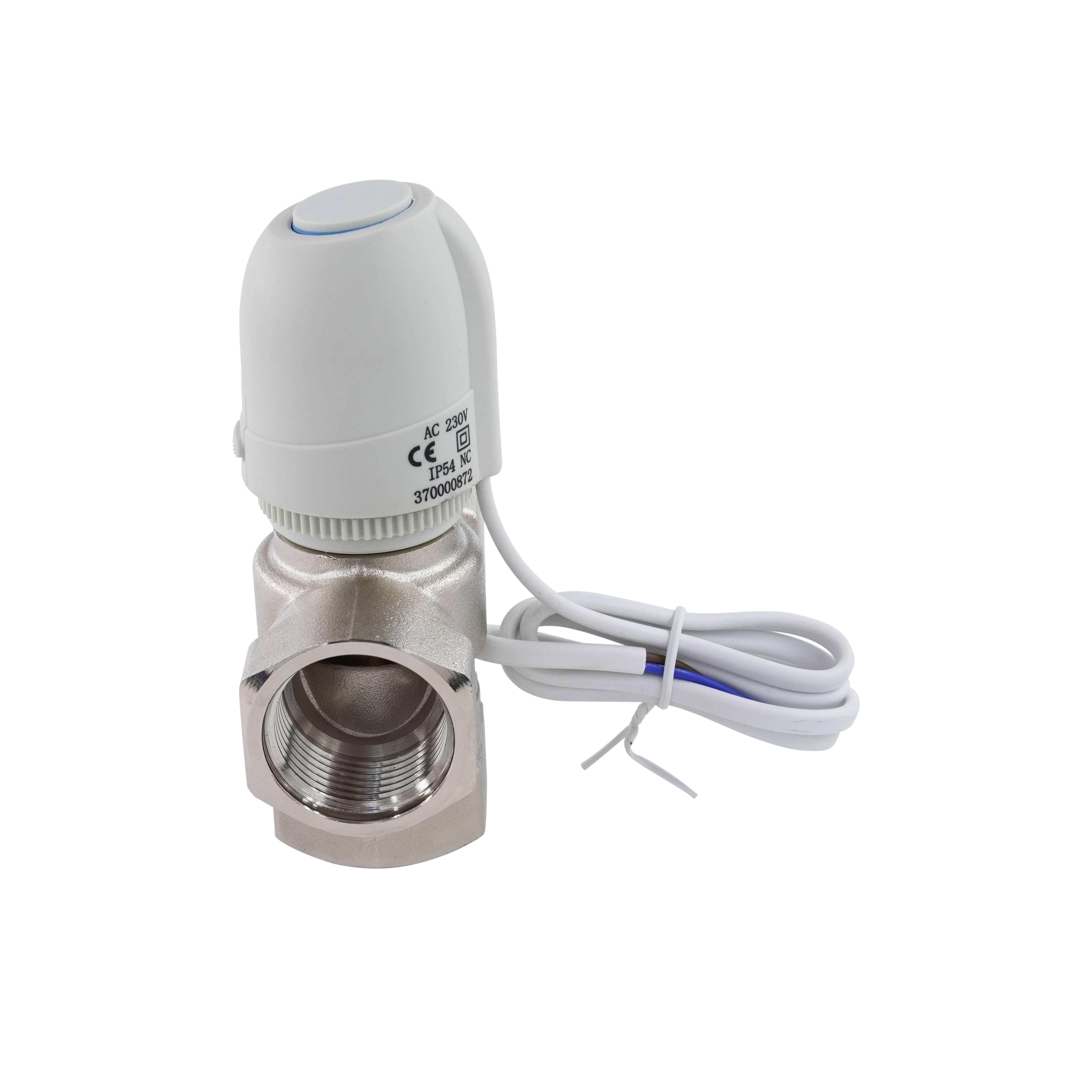 ZL-2231 3 way valve and electric thermal actuator thermostatic mixing floor heating valve copper