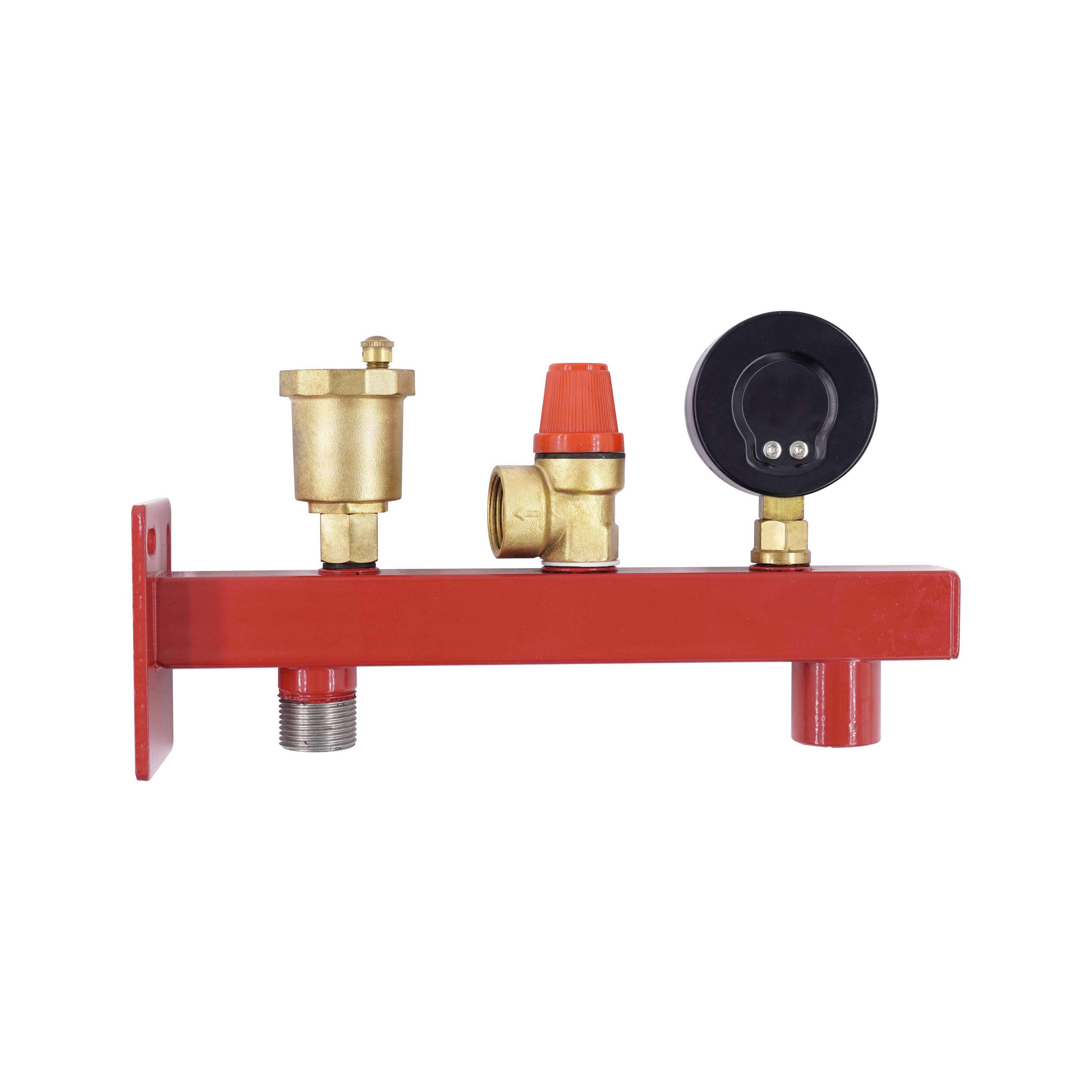 ZL-4022 expansion tank bracket with safety valve group air vent and pressure gauge