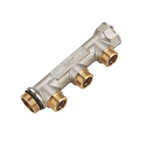 ZHONGLIANG ZL-1137 Modular simple brass distribution manifold with shut-off valves for domestic water