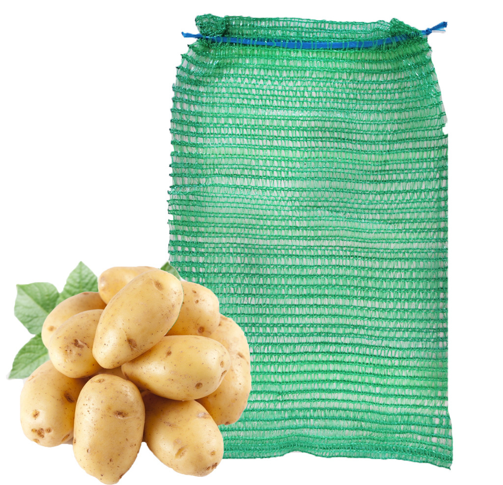 Cheap wholesale PP/PE Knitted plastic raschel leno mesh packing bags for Agriculture fruit vegetable form China