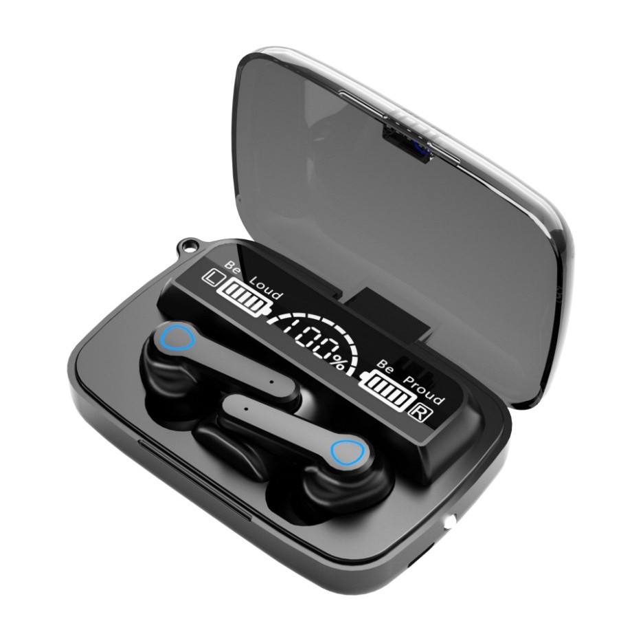 M19 TWS Blue Tooth Earphone Led Display Sport Wireless Earbuds With Mirror Flashlight BT 5.1 gaming headset Wireless Earphones