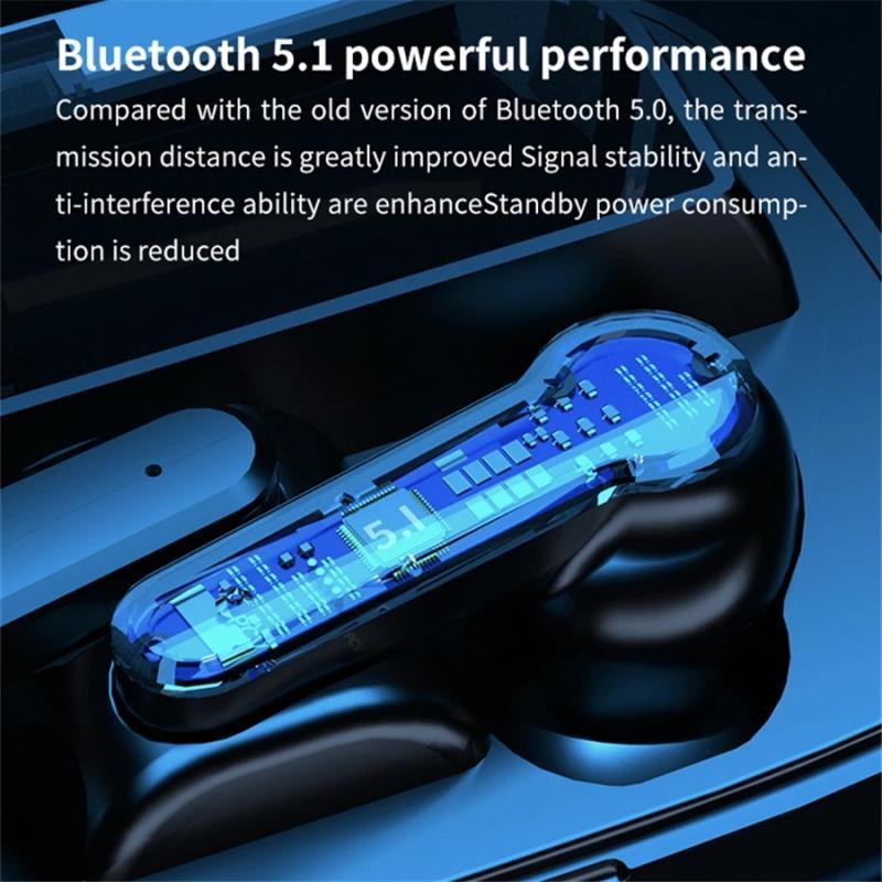 M19 TWS Blue Tooth Earphone Led Display Sport Wireless Earbuds With Mirror Flashlight BT 5.1 gaming headset Wireless Earphones