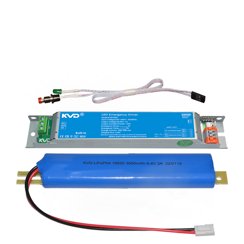 Emergency Convertion Kit Power 5W 10W 3hours LiFePO4 Battery Backup for Shop Exit LED Downlight Tri-proof Linear LED