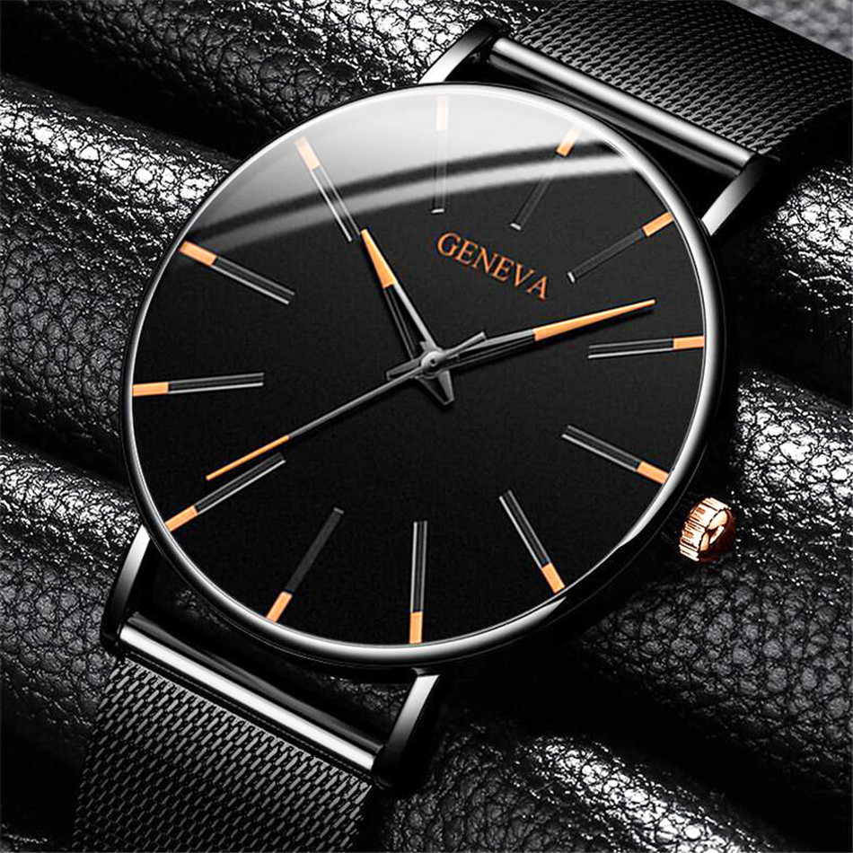 OEM ODM 2022 Luxury Watch Minimalist Men's Fashion Ultra Thin Watches Simple Men Business Stainless Steel Mesh Belt Quartz Watch