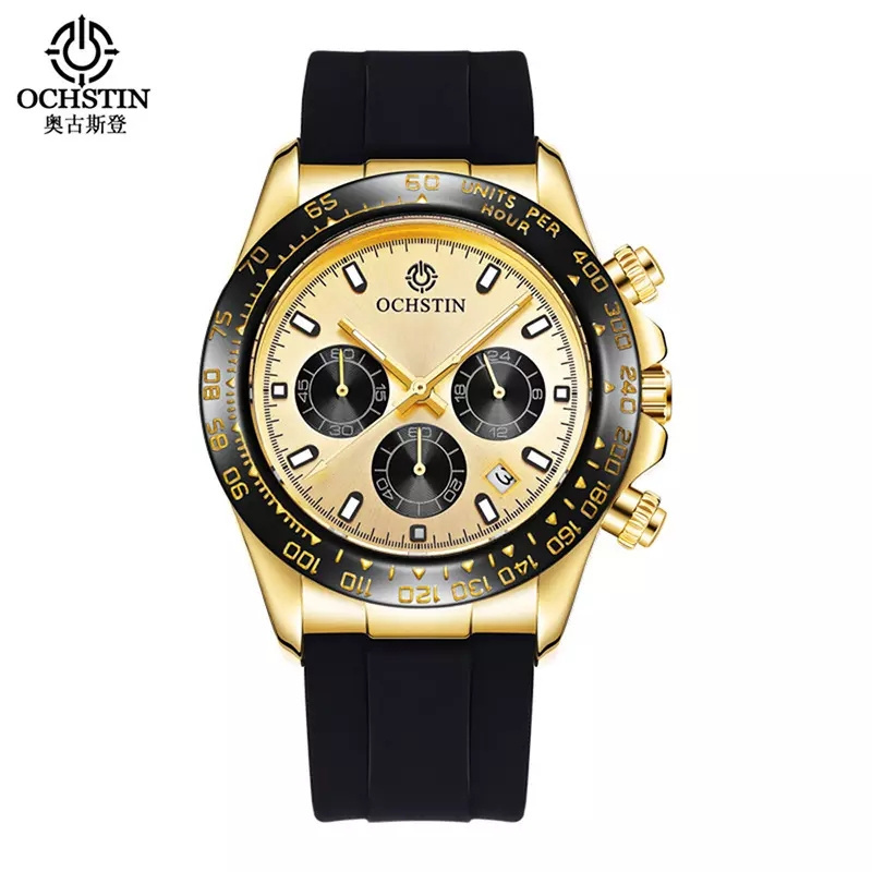 Ochstin Auguston Men's Personalized Simple Business Quartz Watch Silicone Strap Water Watch 6103