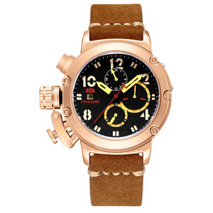 Top paulareis multifunctional rose gold date glow 24-hour luxury leather automatic mechanical men watch business style