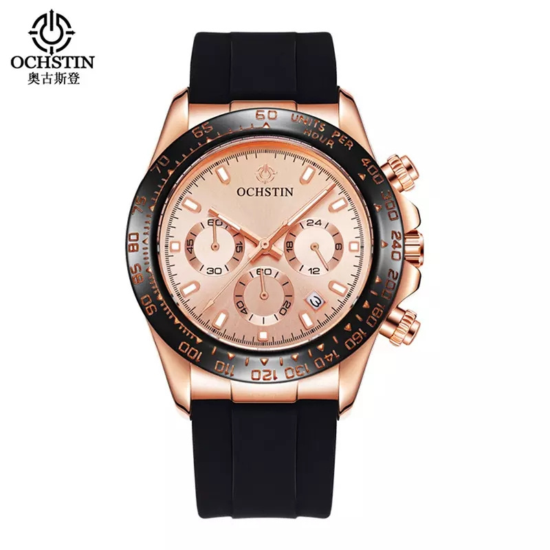 Ochstin Auguston Men's Personalized Simple Business Quartz Watch Silicone Strap Water Watch 6103