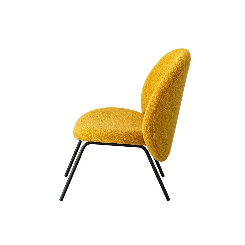 High quality new modern Hotel upholstered fabric leisure Chair with metal legs for living room furniture