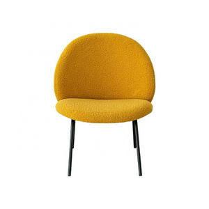 High quality new modern Hotel upholstered fabric leisure Chair with metal legs for living room furniture