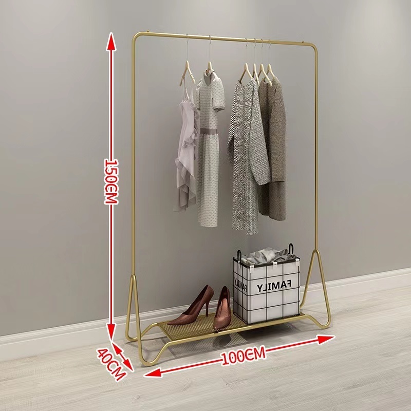 2022 Modern Design Metal Hanger Clothes Rack Living Room Standing Hanger Rack