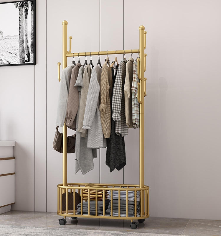 2024 new arrivals modern design clothes display rack hanger garment boutique stand With Wheels