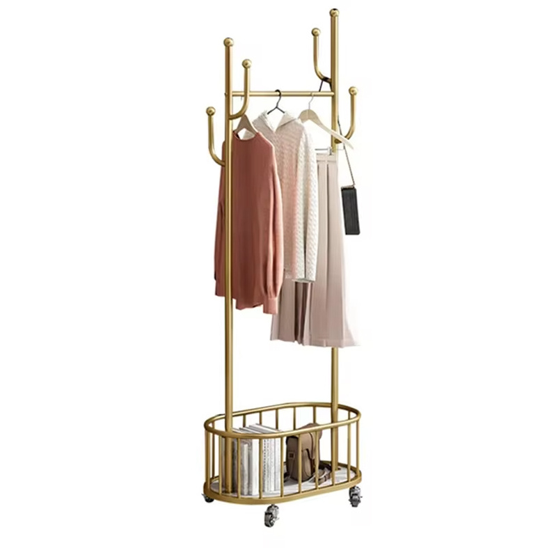 2024 new arrivals modern design clothes display rack hanger garment boutique stand With Wheels