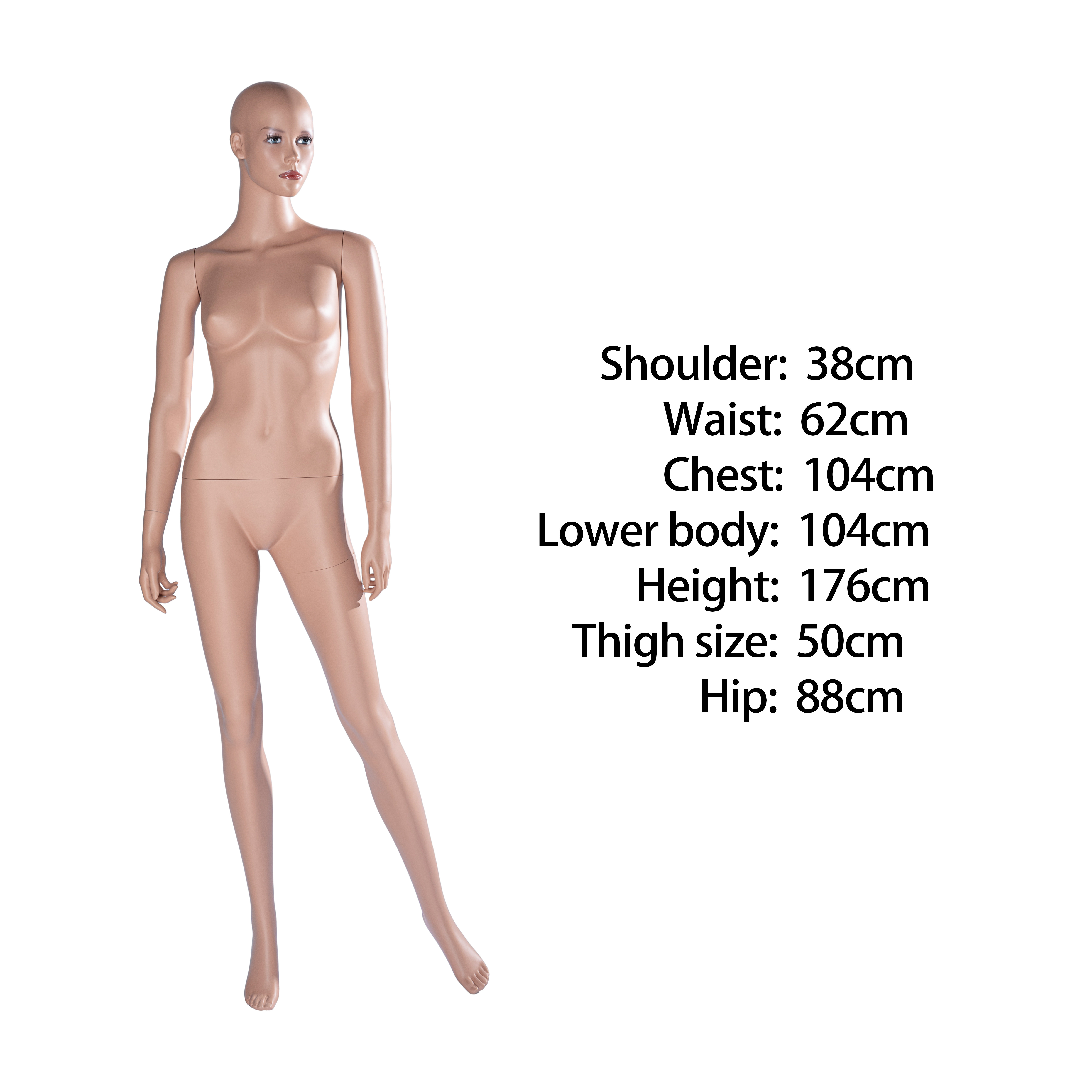 Plastic Nude Adults Female Mannequin Full Body for Clothes Women Makeup Mannequins