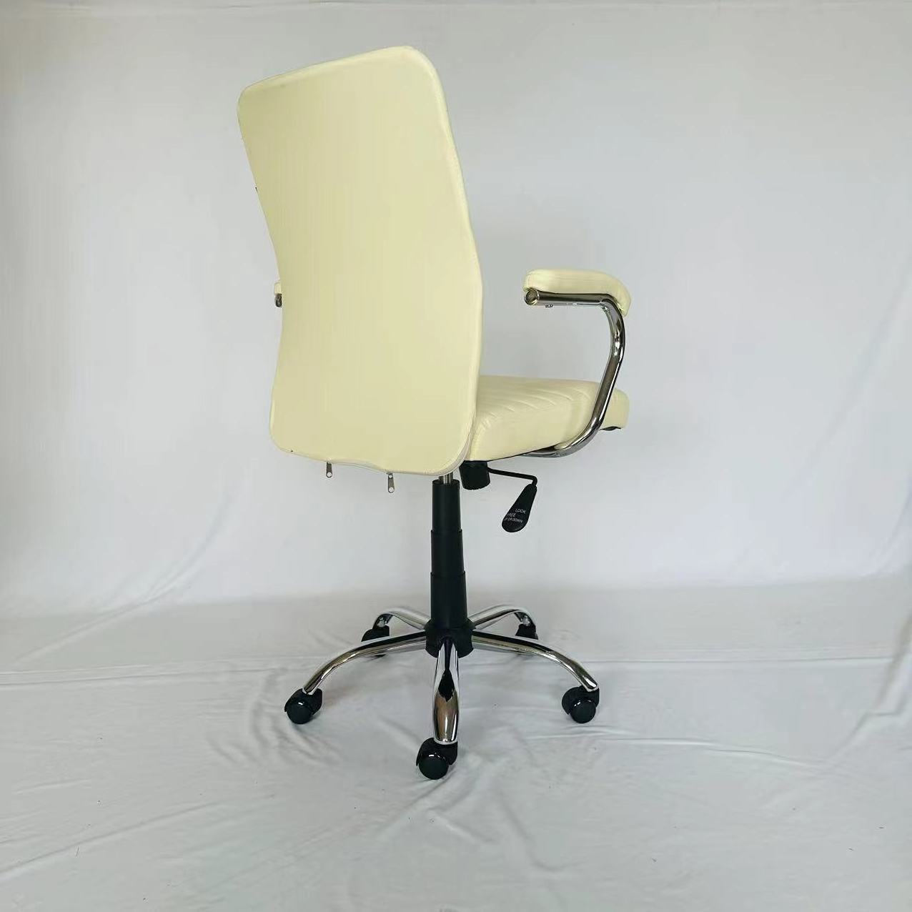 Ergonomics plastic PP PU leather mesh fabric gold iron metal leg boss arm swivel office chair wheels replacement rubber