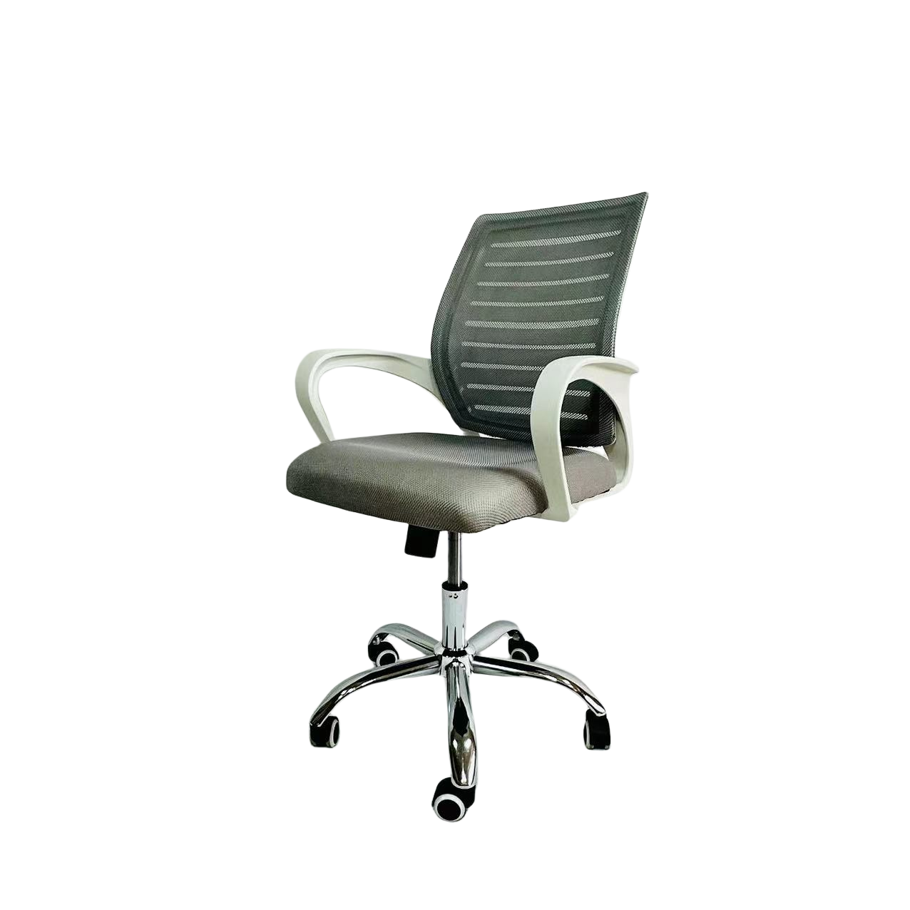 Ergonomics plastic PP PU leather mesh fabric gold iron metal leg boss arm swivel office chair stepped leather