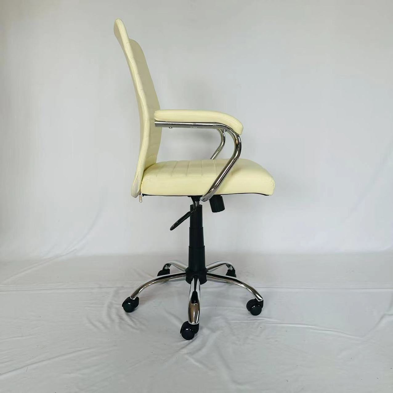 Ergonomics plastic PP PU leather mesh fabric gold iron metal leg boss arm swivel office chair wheels replacement rubber