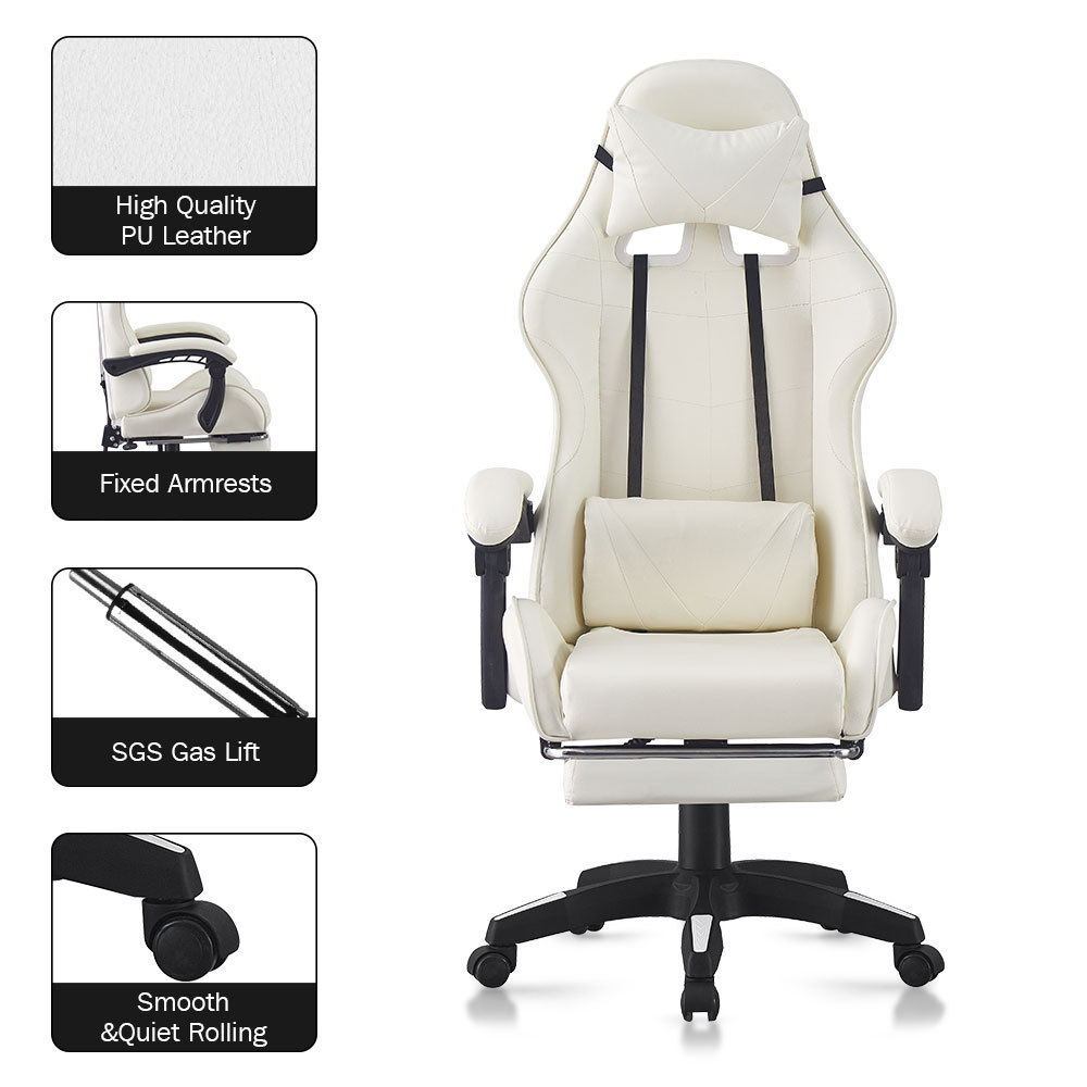 Game Chair  Extra Wide Seat HQ  Ergonomic Chef Chair E-Sport PC Chair with Mechanical Waist Support