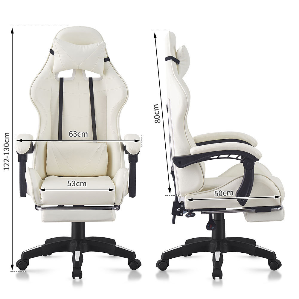 Game Chair  Extra Wide Seat HQ  Ergonomic Chef Chair E-Sport PC Chair with Mechanical Waist Support