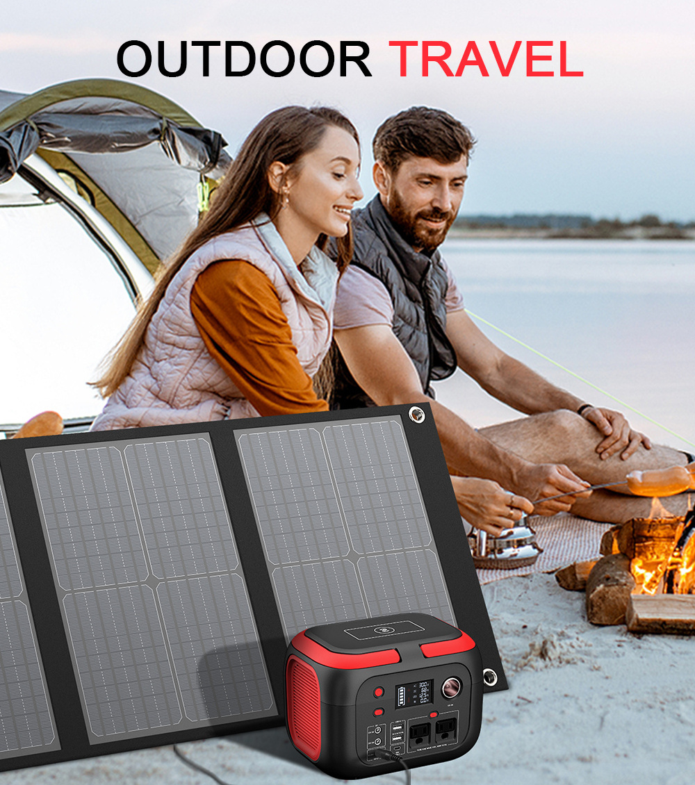 Wholesale 300W Portable Solar Generator Panel Sets Power Station With Inverter for Emergency Household Use