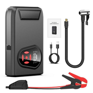 New Portable Multi-function OEM 12V Car Battery Jump Starter With Air Compressor Pump Tyre Inflator Power Bank Pack Kit