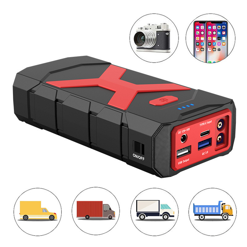 High capacity 12v booster jump starter portable power bank car starter for Gas Diesel