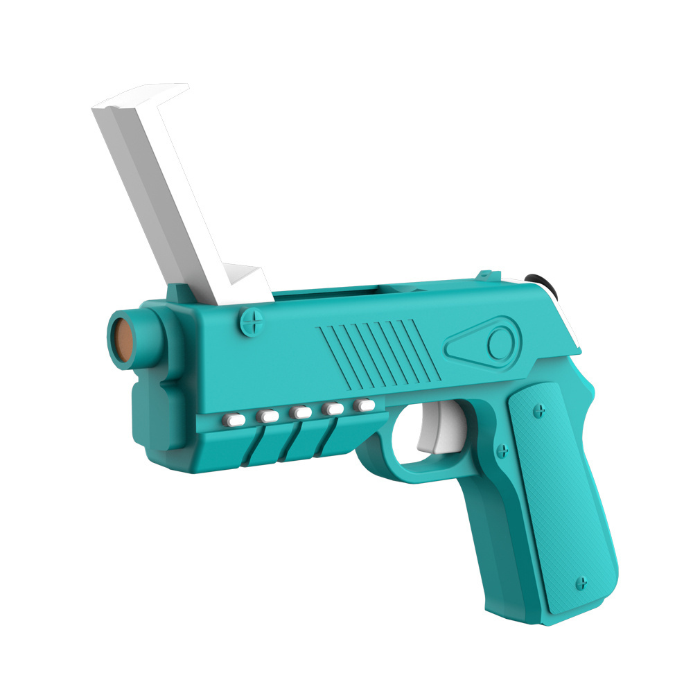 customized wireless black&blue  ar gun for mobile phone ar Pistol 3D shooting game app controller