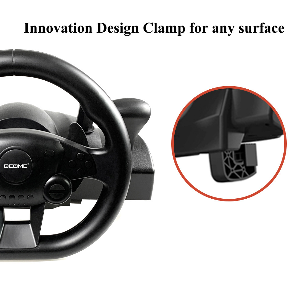 Wired 270 Degree Rotation Racing Game Steering Wheel With Pedals And Shifter For PC/Switch/p4/PS-3