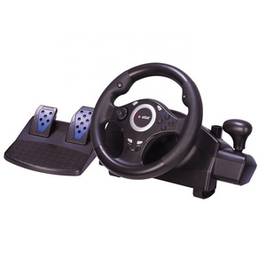 QEOME pc racing video game wheel for p4 PS-3 X- 360 x box steering wheel and pedals