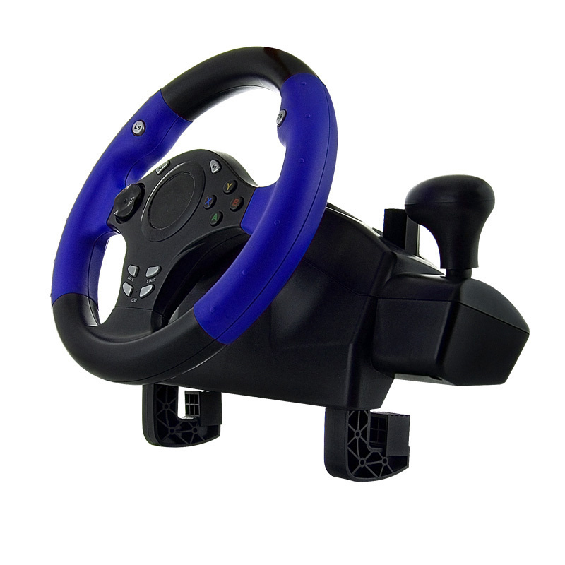 QEOME pc racing video game wheel for p4 PS-3 X- 360 x box steering wheel and pedals