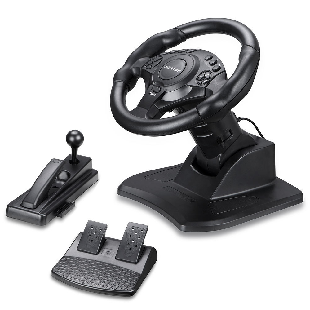 7 IN 1 Racing Steering Wheel For PS2/PS-3/USB PC