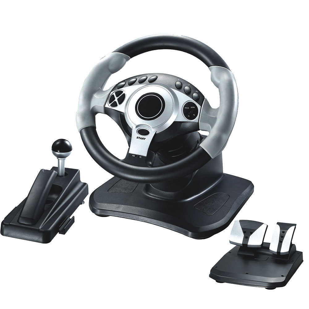 7 IN 1 Racing Steering Wheel For PS2/PS-3/USB PC