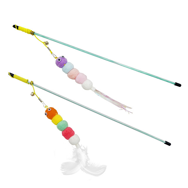 New Design Cat Rod Stick and Replaceable Toy Accessories Cat Wand Cat Toys