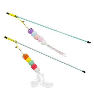 New Design Cat Rod Stick and Replaceable Toy Accessories Cat Wand Cat Toys