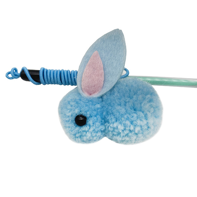 New Design Cat Rod Stick Faux Rabbit Accessories Fun Playing Rod Cat Wand Cat Toys