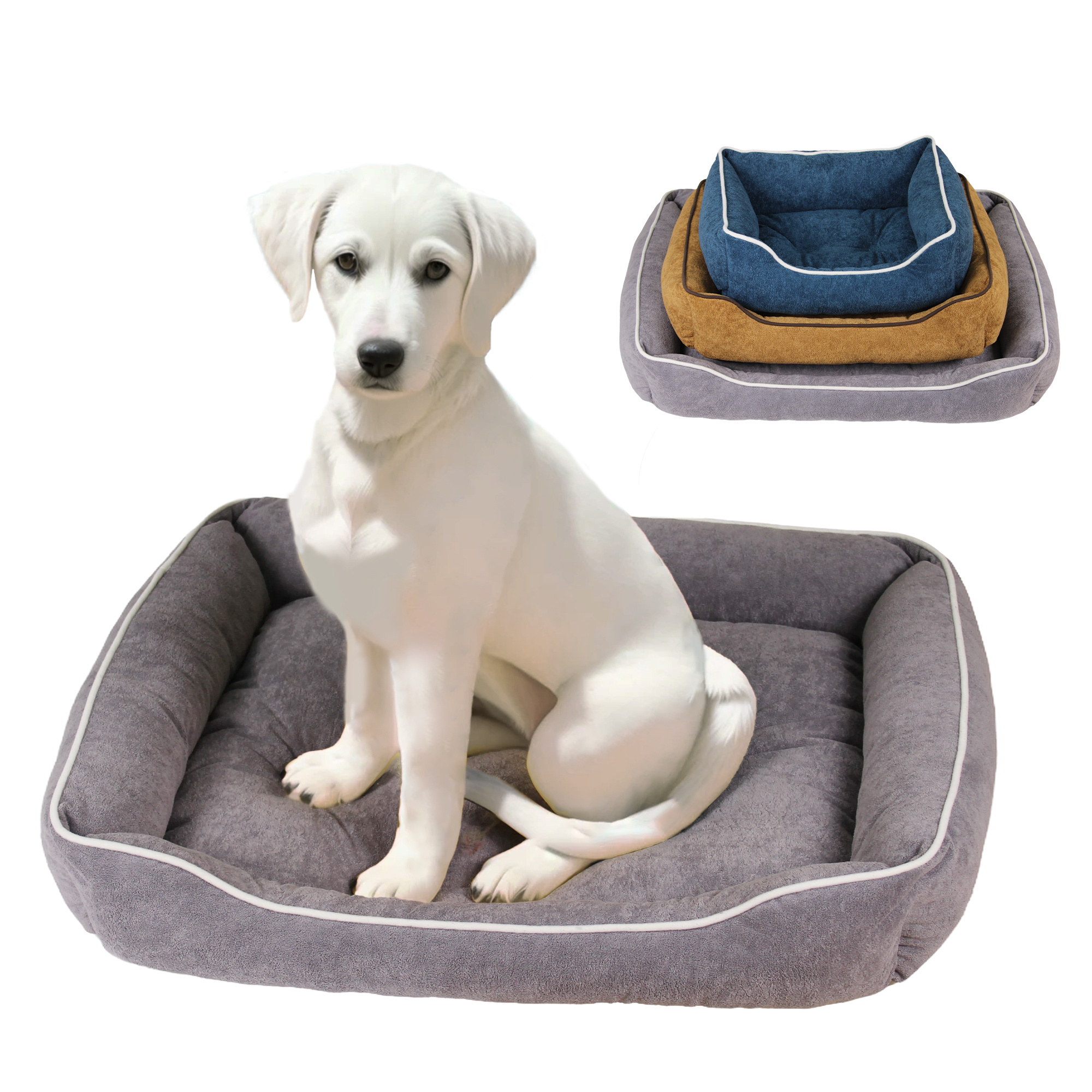 C4P Customize wash custom cute luxury soft small pet bed for dog washable dog beds colorful soft warm pet bed