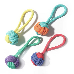 New design wholesale tug of war dog toy puppy toys  rope knot dog toy