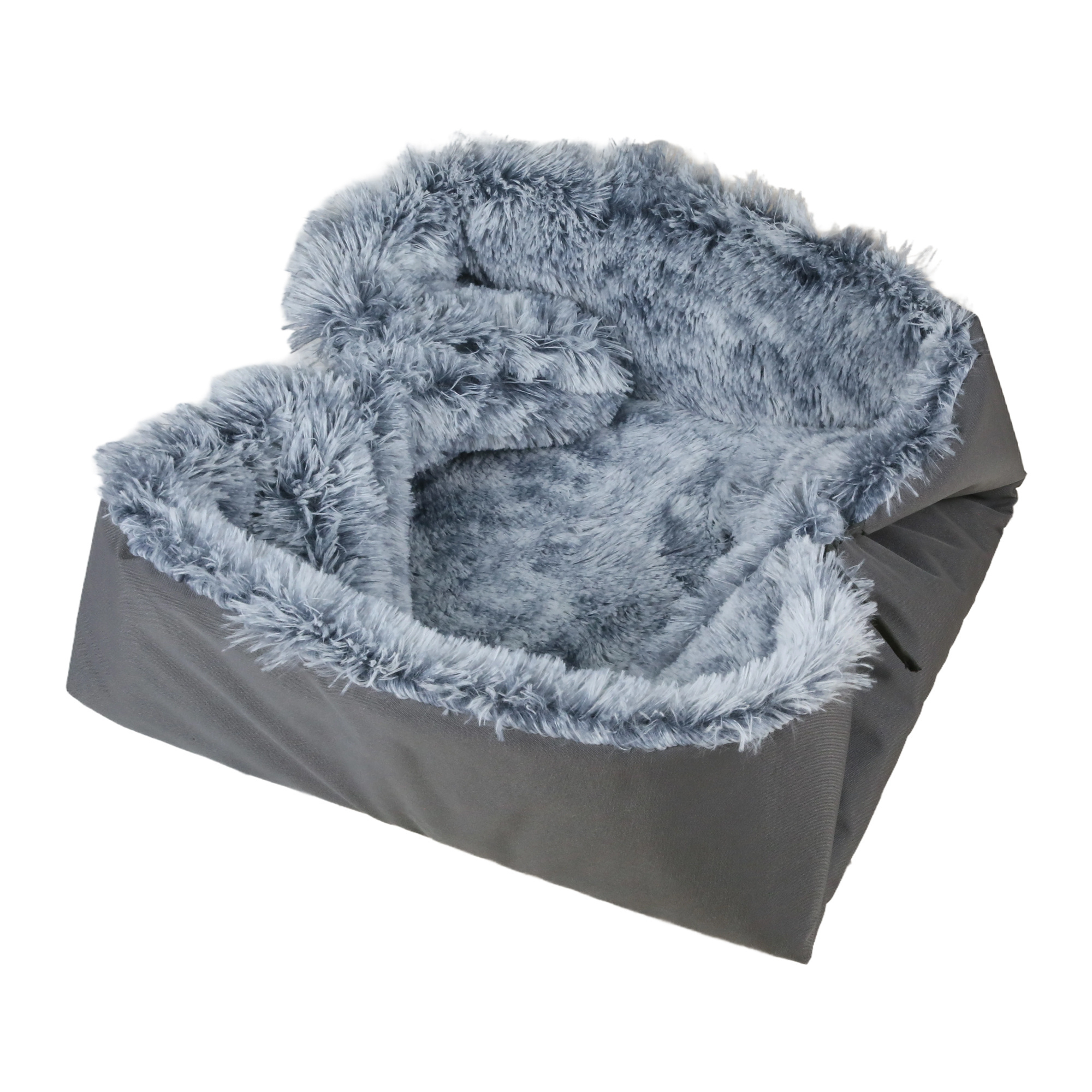 C4P new arrival self warm plush long faux fur  pet cat  nest 3in1 pet mats pad fluffy dog bed