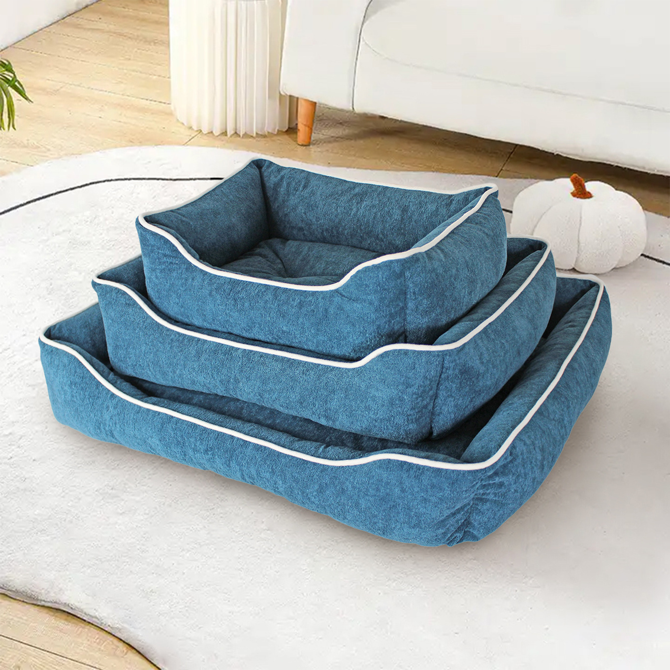 C4P Customize wash custom cute luxury soft small pet bed for dog washable dog beds colorful soft warm pet bed