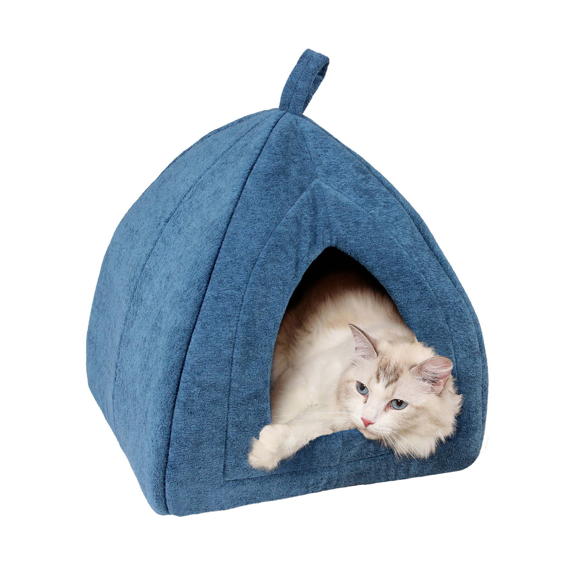 C4P Customize  plush tent soft velvet wholesale foldable  cat mat pet accessories  cat house tent indoor