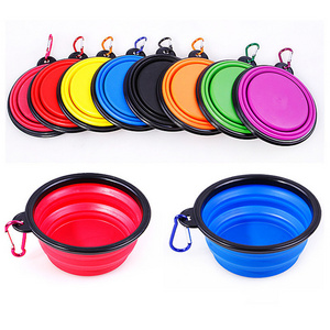 Dog Bowl Silicone Pet Dog Feeder Bowls Travel Dogs Cats Supplies Feeding Food Water Container Folding Pet Accessories