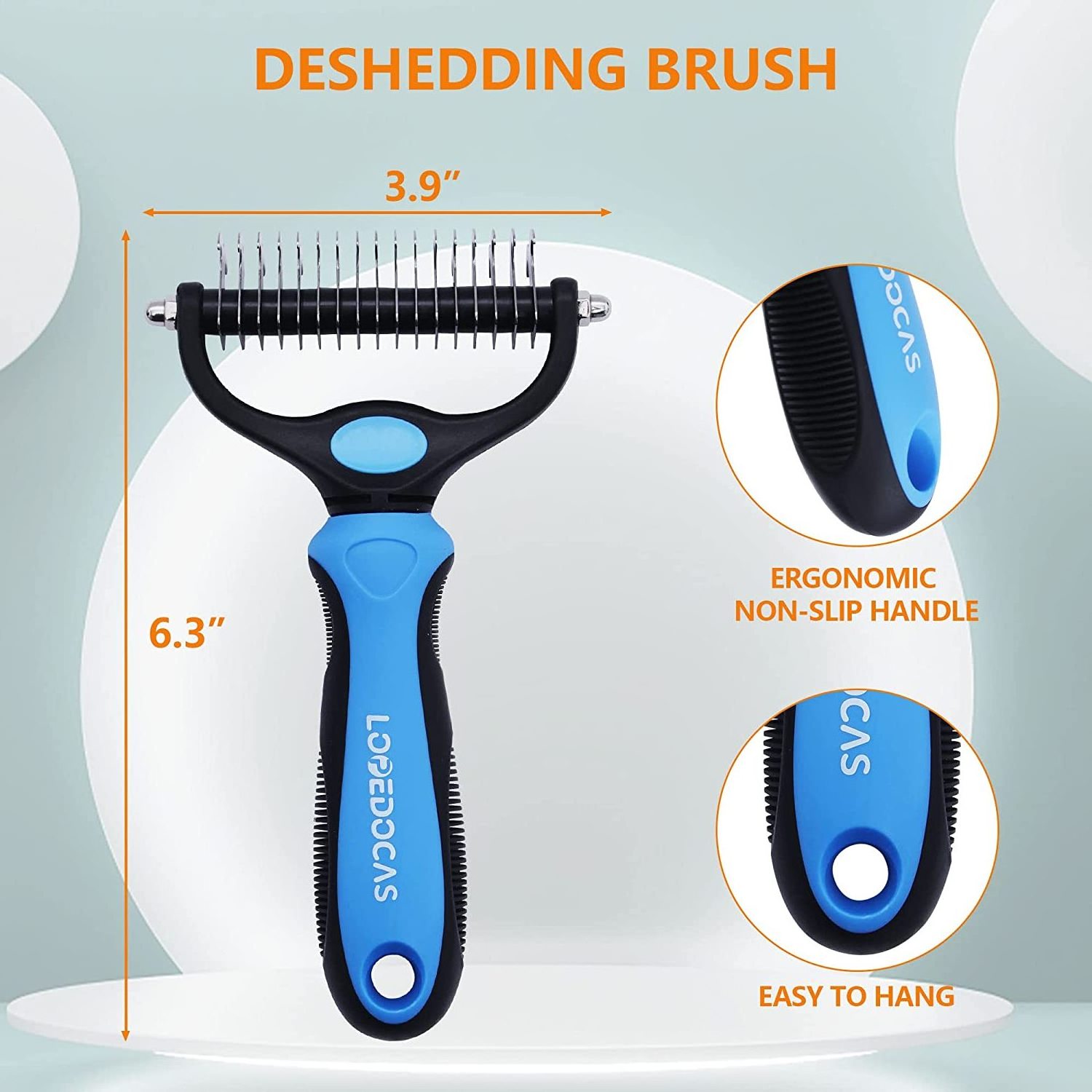 C4P Own brand Deshedding Brush 9+17 Teeth for Tangles Knots Mats pet comb brush cleaning pet grooming brush